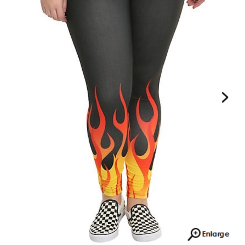 Blackheart Flame Plus Size Leggings 3X
